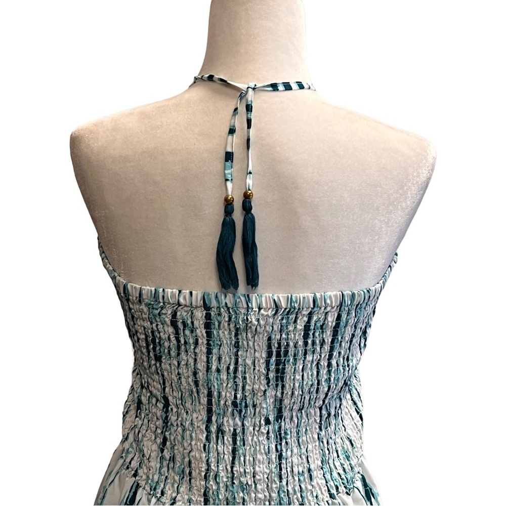 Ellen Weaver Green Tie Dye Tube Dress View 5